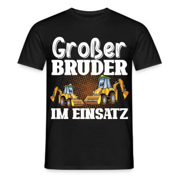 Großer Bruder Im Einsatz Bagger - Männer T-Shirt - Schwarz - Vorne - AI Model Male 178 light (178cm)