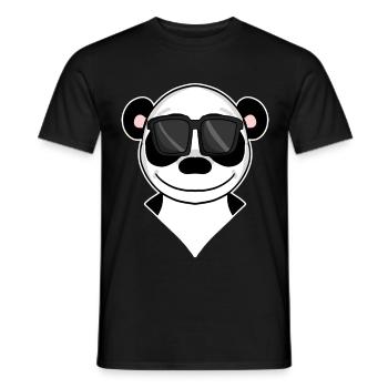 Panda - cool panda bear - Men's T-Shirt - black - Front - AI Model Male 178 light (178cm)