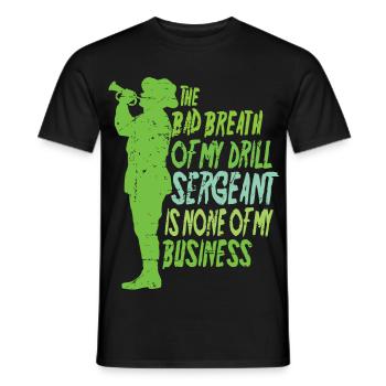 Drill Sergeant - Men's T-Shirt - black - Front - AI Model Male 178 light (178cm)