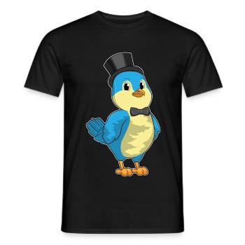 Mariage avec le chapeau haut-de-forme Bird Groom - T-shirt homme - noir - Devant - AI Model Male 178 light (178cm)