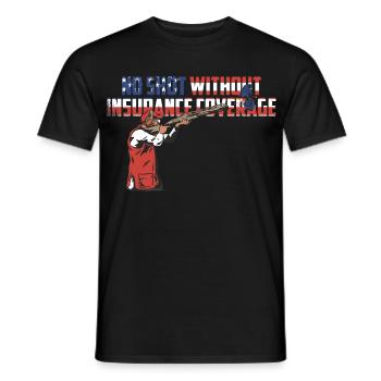 Clay pigeon shooting - Men's T-Shirt - black - Front - AI Model Male 178 light (178cm)
