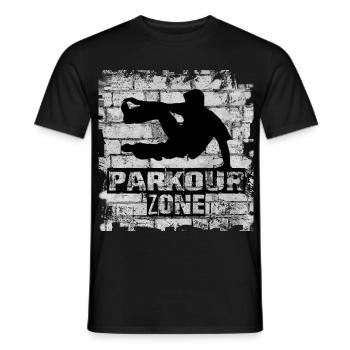 Parkour - Men's T-Shirt - black - Front - AI Model Male 178 light (178cm)