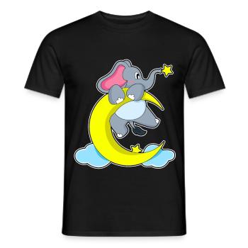 Elephant Moon - Men's T-Shirt - black - Front - AI Model Male 178 light (178cm)
