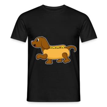 Hot-dog - T-shirt homme - noir - Devant - AI Model Male 178 light (178cm)