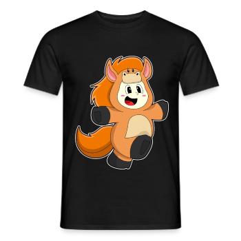 Costume de fille cheval - T-shirt homme - noir - Devant - AI Model Male 178 light (178cm)