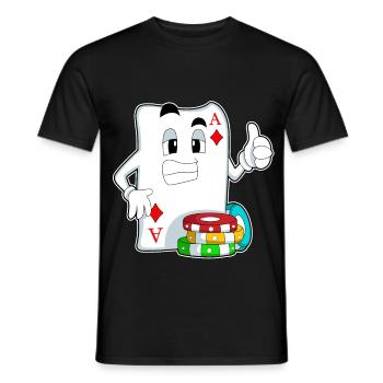 Poker Pokerchips Pokerkarten - Männer T-Shirt - Schwarz - Vorne - AI Model Male 178 light (178cm)