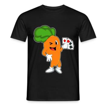 Karotte Poker Pokerkarten - Männer T-Shirt - Schwarz - Vorne - AI Model Male 178 light (178cm)