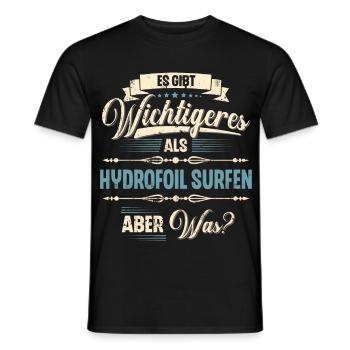 Hydrofoil Surfing Surf Surfer Hydrofoil Surfen - Männer T-Shirt - Schwarz - Vorne - AI Model Male 178 light (178cm)