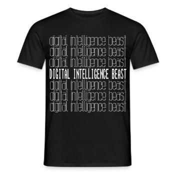 bête de l’intelligence numérique - T-shirt homme - noir - Devant - AI Model Male 178 light (178cm)