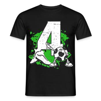 Footballeur et quatre ans - T-shirt homme - noir - Devant - AI Model Male 178 light (178cm)