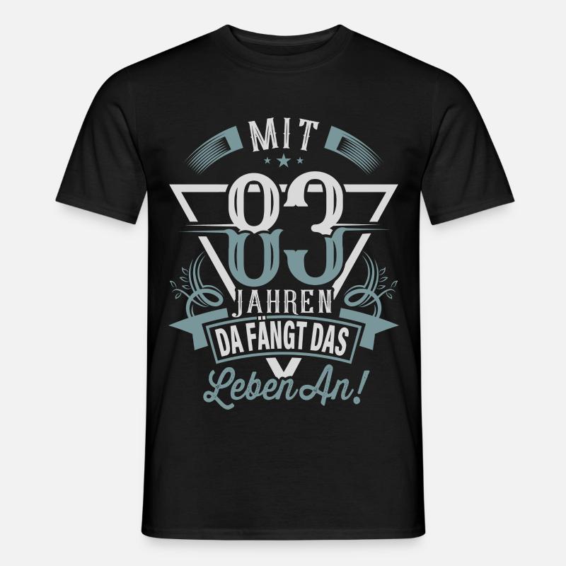 83. Geburtstag Da Fängt Das Leben An - Männer T-Shirt - Schwarz