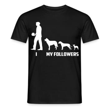 Dog Followers - Men's T-Shirt - black - Front - AI Model Male 178 light (178cm)