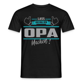 Lass das mal den Opa machen - Männer T-Shirt - Schwarz - Vorne - AI Model Male 178 light (178cm)
