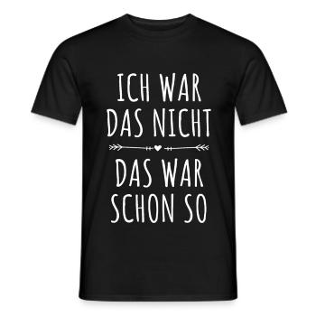 Ich Wars Nicht Das War Schon So Ironie Tollpatsch - Männer T-Shirt - Schwarz - Vorne - AI Model Male 178 light (178cm)