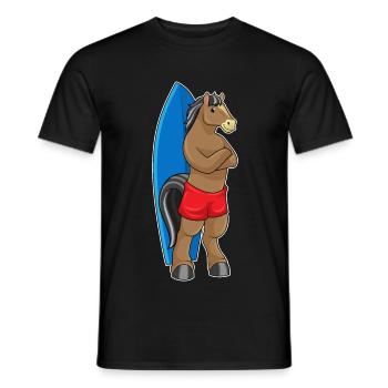 Surf Surf Surf Été - T-shirt homme - noir - Devant - AI Model Male 178 light (178cm)