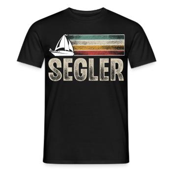 Segeln Segler Segelboot Retro Vintage - Männer T-Shirt - Schwarz - Vorne - AI Model Male 178 light (178cm)