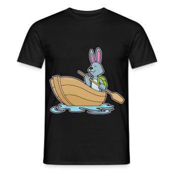 Bunny Small Boat - Men's T-Shirt - black - Front - AI Model Male 178 light (178cm)
