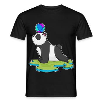 Panda Yoga Fitness Gymnastik - Männer T-Shirt - Schwarz - Vorne - AI Model Male 178 light (178cm)