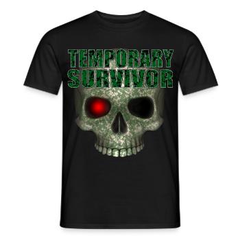 Crâne de survivant temporaire R6Z - T-shirt homme - noir - Devant - AI Model Male 178 light (178cm)
