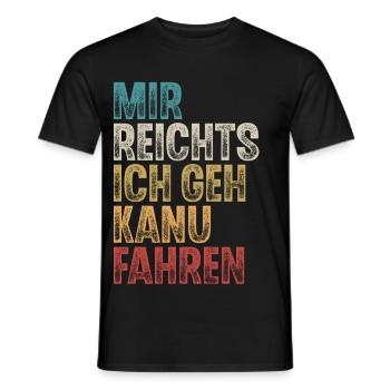 Kanu Kanufahrer Kanufahren - Männer T-Shirt - Schwarz - Vorne - AI Model Male 178 light (178cm)