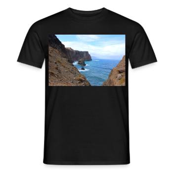 Madeira Portugal Poster - Men's T-Shirt - black - Front - AI Model Male 178 light (178cm)