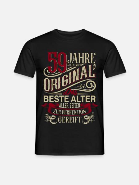 59. Geburtstag Vintage Retro - Männer T-Shirt - Schwarz