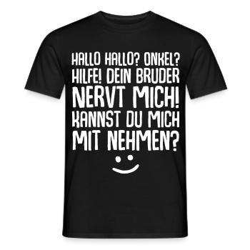 Onkel Nichte Neffe - Männer T-Shirt - Schwarz - Vorne - AI Model Male 178 light (178cm)