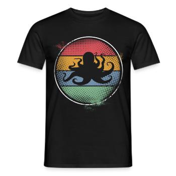 Oktopus Tintenfisch Krake Meerestier - Männer T-Shirt - Schwarz - Vorne - AI Model Male 178 light (178cm)
