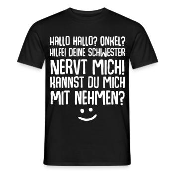 Onkel Nichte Neffe - Männer T-Shirt - Schwarz - Vorne - AI Model Male 178 light (178cm)