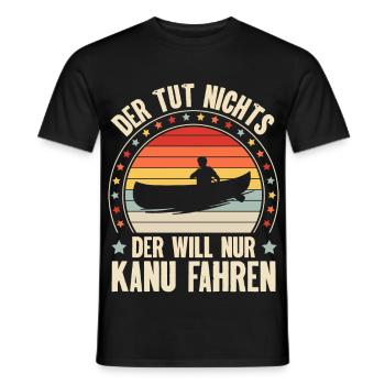 Kanu Kanufahrer Kanufahren - Männer T-Shirt - Schwarz - Vorne - AI Model Male 178 light (178cm)