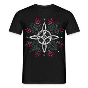 Hexenknoten Ilex Stechpalme - Männer T-Shirt - Schwarz - Vorne - AI Model Male 178 light (178cm)