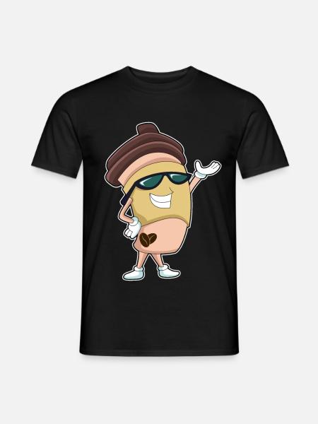 Coffee to go Becher - Männer T-Shirt - Schwarz