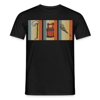 Hausfrau und Hausmann - Männer T-Shirt - Schwarz - Vorne - AI Model Male 178 light (178cm)