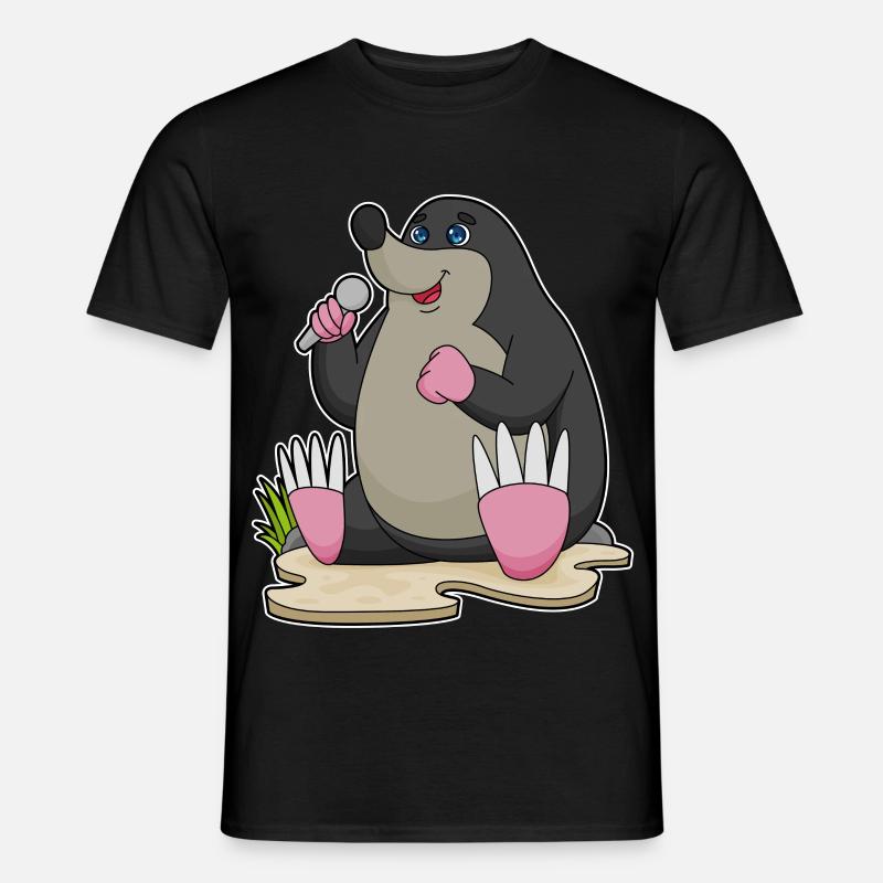 Mole Singer Microphone Singing - Men's T-Shirt - black