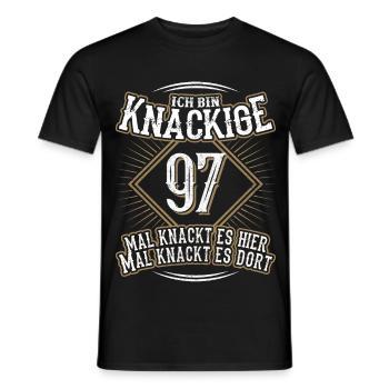 97. Geburtstag Lustig Geschenk - Männer T-Shirt - Schwarz - Vorne - AI Model Male 178 light (178cm)