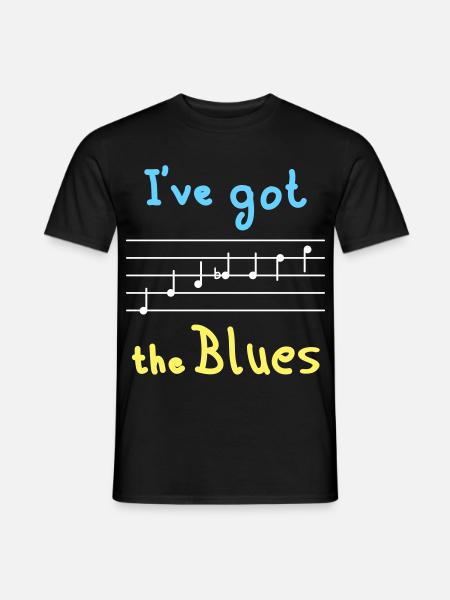 Blues Tonleiter in E - hell - Männer T-Shirt - Schwarz