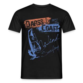 DarssCoast WINDSURFING - SURFER WINDSURFER - Männer T-Shirt - Schwarz - Vorne - AI Model Male 178 light (178cm)