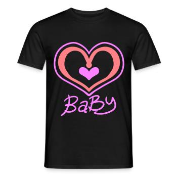 Cœur de bébé - T-shirt homme - noir - Devant - AI Model Male 178 light (178cm)