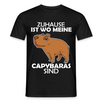 Capybara - Männer T-Shirt - Schwarz - Vorne - AI Model Male 178 light (178cm)