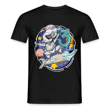 3ème anniversaire garçon - 3 ans - J’ai 3 ans - T-shirt homme - noir - Devant - AI Model Male 178 light (178cm)