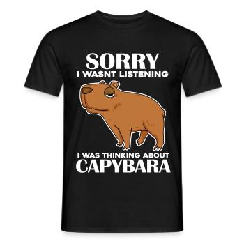 Capybara Capybara Cadeau - T-shirt homme - noir - Devant - AI Model Male 178 light (178cm)