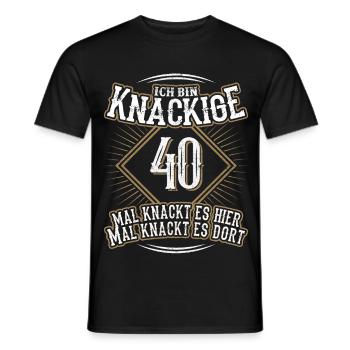 40. Geburtstag Lustig Geschenk - Männer T-Shirt - Schwarz - Vorne - AI Model Male 178 light (178cm)