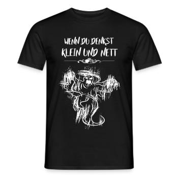 Klein und nett Geist - Männer T-Shirt - Schwarz - Vorne - AI Model Male 178 light (178cm)