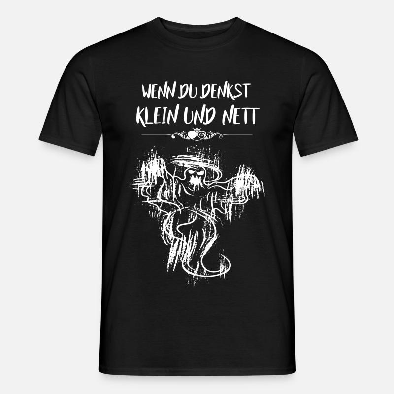 Klein und nett Geist - Männer T-Shirt - Schwarz