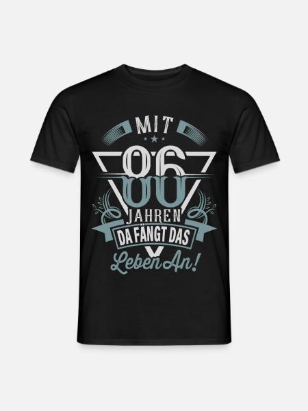 86. Geburtstag Da Fängt Das Leben An - Männer T-Shirt - Schwarz