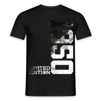76E ANNIVERSAIRE ÉDITION LIMITÉE 1950 - T-shirt homme - noir - Devant - AI Model Male 178 light (178cm)