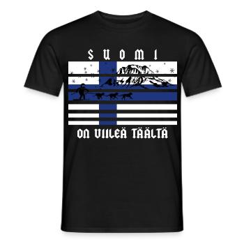 Finland Winter Sports - Men's T-Shirt - black - Front - AI Model Male 178 light (178cm)