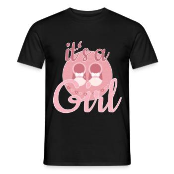 Cadeau Bébé Fille - T-shirt homme - noir - Devant - AI Model Male 178 light (178cm)
