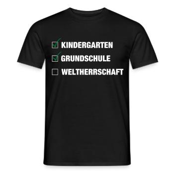 Einschulung | Schulkind 2026 - Weltherrschaft - Männer T-Shirt - Schwarz - Vorne - AI Model Male 178 light (178cm)