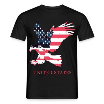 American Adler - Men's T-Shirt - black - Front - AI Model Male 178 light (178cm)